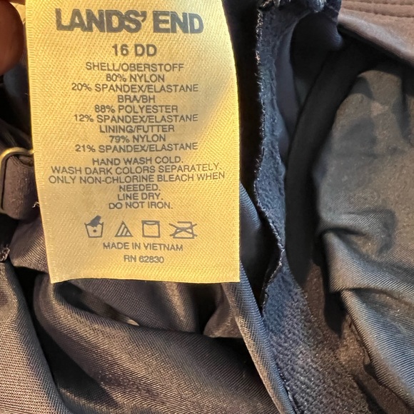 NWOT Women's Lands' End Tankini Top Sz 16DD - Picture 6 of 10